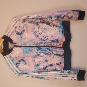 Adidas Girls Marble Cropped Superstar Jacket NWOT